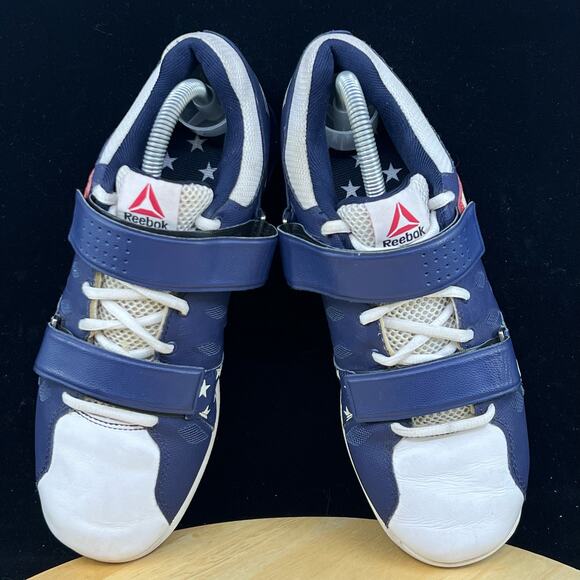 Reebok Crossfit USA Red/Blue Weightlifting Shoes Lifter US Wmns Sz 9 - Picture 8 of 10
